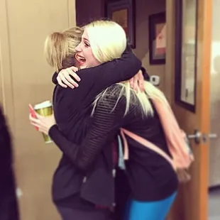 Alumni visiting during her winter break of her first year at college. Ms. Jody has the biggest heart &amp; gives the best hugs.