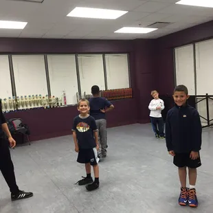 "BAHD"- Boys Athletic Hip Hop Class smiling for the camera.