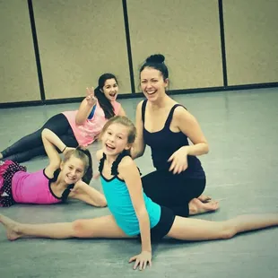 Always encouraging! She got her splits!