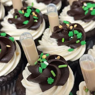 Cupcake of the Month: March
Bailey&apos;s Chocolate Fudge!!! 
Delicious chocolate cake with Irish Cream Buttercream, and chocolate fudge.