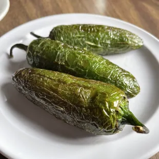 Grilled jalapeños