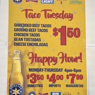 All day Tuesday delicious food bargains!
