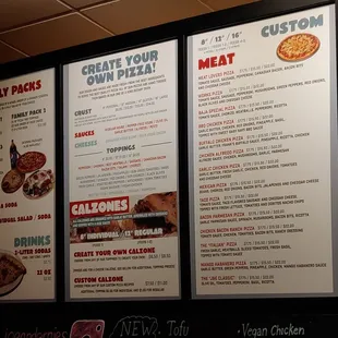 the menu