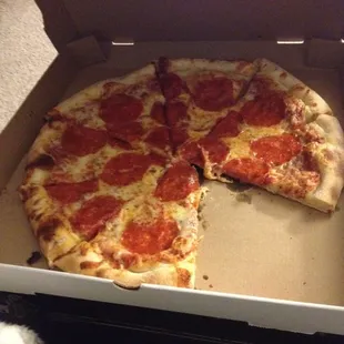 Look at those enormous pepperoni slices!