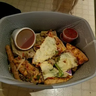 Joe &amp; Mimas pizza was so disgusting, we couldn&apos;t even eat it, it went in the trash.  $45 wasted!