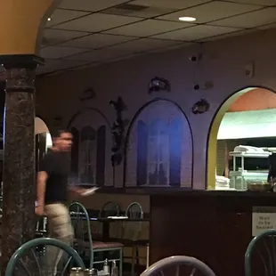 a man in a restaurant