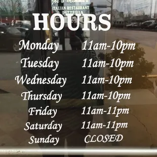 Hours