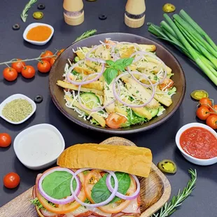 Italian Sandwich with Chicken Salad