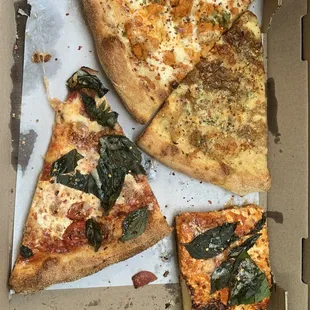 Buffalo Chicken Pizza, Vodka Pizza, Deep Dish Margarita Pizza, White Slice