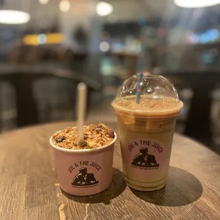 two cups of coffee on a table