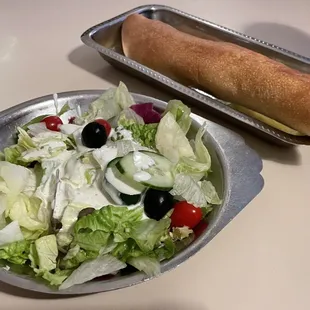 Tossed Salad w/ranch and  One Garlic Breadstick