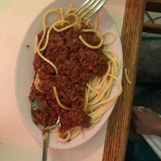 Spaghetti with Meat Sauce - Lunch
