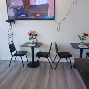 a flat screen tv on the wall