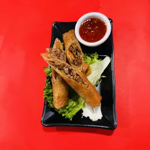 a plate of vietnamese food