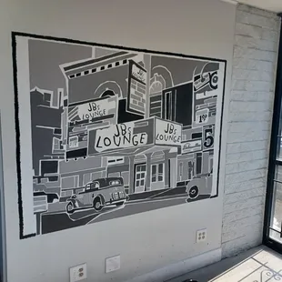 a drawing of a building