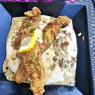 Catfish with grits
