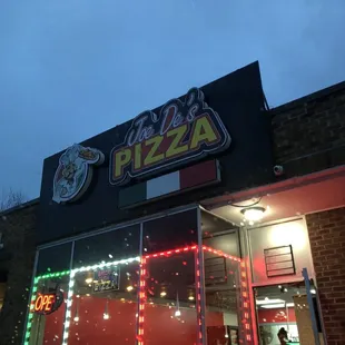 the front of the restaurant