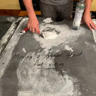 Filling the joints and bolt holes