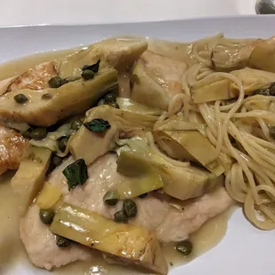Chicken piccata. Loved the pasta.