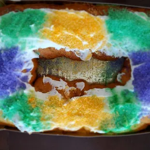the inside of a cake