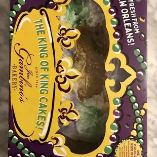 Strawberry King Cake- shipped to CA