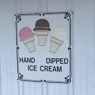 Hand dipped ice cream