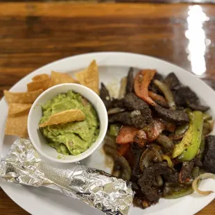 a plate of mexican food