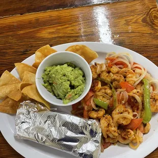 a plate of mexican food