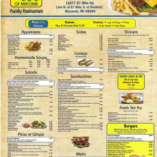 most recent menu:)