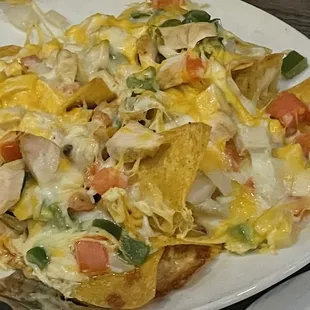 a plate of nachos