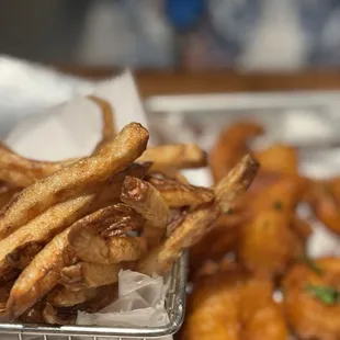 Fried Shrimp and fries.