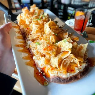 Crab Rangoon flatbread (AMAZING)