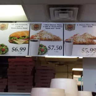 Joe Momma's menu board