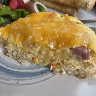 Inside of the breakfast pie.