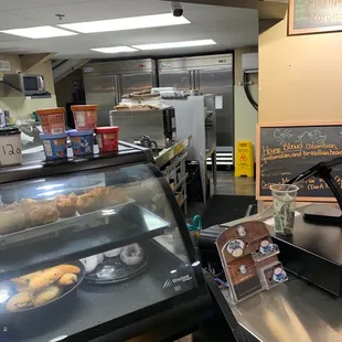 a coffee shop counter