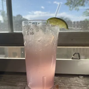 Cayman jack margarita with Tamara&apos;s special addition of grenadine!