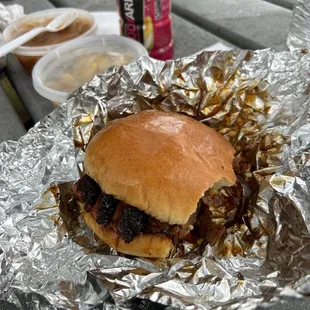 Brisket sandwich!! Best damn BBQ in Northeast Ohio!!!