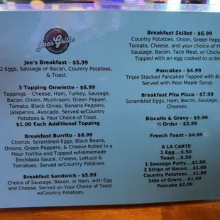 Brunch Menu