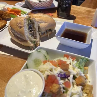 Side salad &amp; Philly Cheesesteak