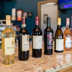 a variety of wines