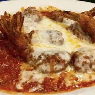 Breaded shrimp Parmesan