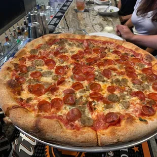 Large Pepperoni  And Sausage Pizza!!