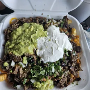 Combo fries with carne asda