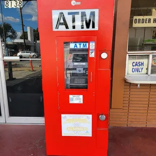 Now with an ATM available. Cash only here