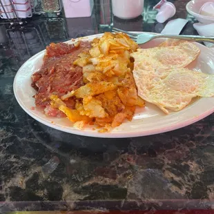 Corn Beef Hash and Eggs