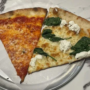 Cheese Slice $4 and White Slice $5.