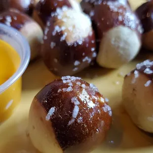 close up of pretzels