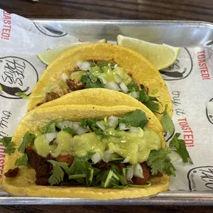 Original Taco&apos;s Al Pastor and Pollo.