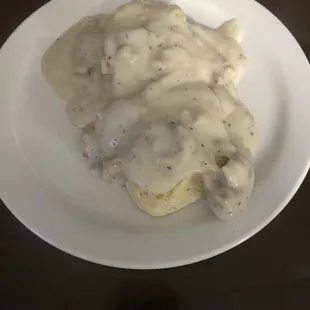 Half order of biscuits and gravy.