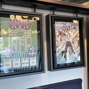 Decor at Joe Theismann&apos;s Restaurant in Alexandria, VA.